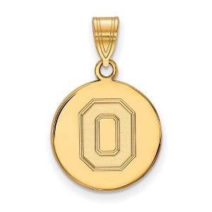 Black Bow Jewelry 10k Yellow Gold Ohio State Buckeyes NCAA Medium Pendant - 1 of 3