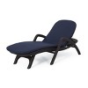 Outdoor Chaise Lounge with Cushion, Modern Curved Backrest Recliner for Patio, Poolside or Garden Relaxation and Sunbathing-Maison Boucle - 3 of 4