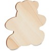 Juvale 24 Pack Wooden Teddy Bear Cutouts for Crafts, Unfinished Wood Pieces for DIY Projects, 3.7 x 3.5 Inches - 3 of 4