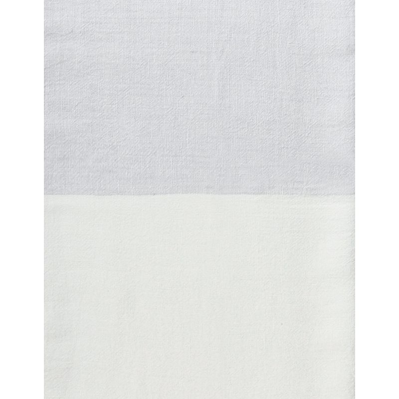 Light Grey Colorblocked Linen Blanket with Tassels, 5 of 7