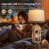 Aortzio Set of 2 Farmhouse Table Lamps,Bedside Lamp with 2USB&Nightlight,3-Way Dimmable - 2 of 4