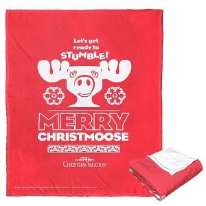 Warner Bros. Christmas Vacation Christmoose Time Silk Touch Throw Blanket 50x60 Inches - 1 of 4