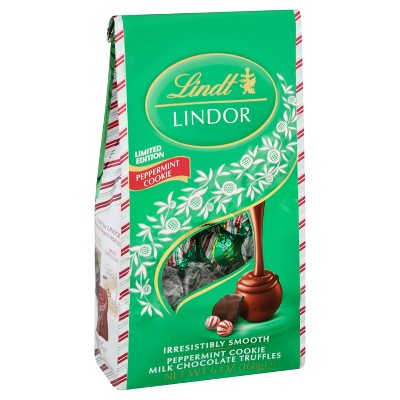 Lindt Lindor Holiday Peppermint Cookie Milk Chocolate Truffles - 6oz