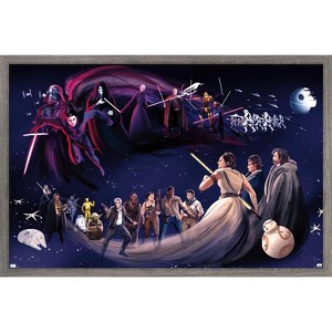 Trends International Star Wars: Saga Mural By Zi Xu Framed Wall Poster Prints - 1 of 4
