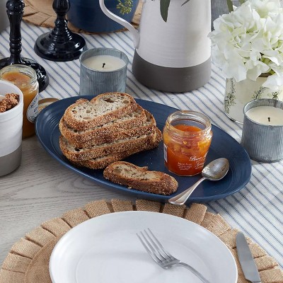 Blue Speckle 15 Inch Ceramic Oval Platter