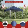 10x10 FT Pop Up Canopy Tent, Easy Set Up Tent, Instant Sun Shelter Canopy with Wheeled Bag for Parties, Beach, Outdoor, Navy Blue - 3 of 4