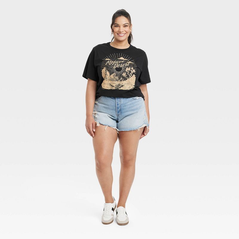 Women's Mojave Desert Short Sleeve Graphic T-Shirt - Black, 3 of 4