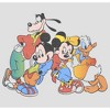 Women's Mickey & Friends Colorful Group Shot Distressed Racerback Tank Top - 2 of 4