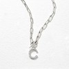 Pure Collection by Ross-Simons Diamond Initial Paper Clip Link Toggle Necklace in Sterling Silver - 3 of 4