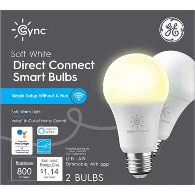 General Electric 2pk CYNC Smart Soft White Light Bulbs