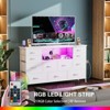 Gikpal 11 Drawer Dresser, Dressers for Bedroom TV Stand for up to 32''- 55" TV, with Power Outlets LED Lights & Side Pocket, Chest of Drawers Dresser - 3 of 4