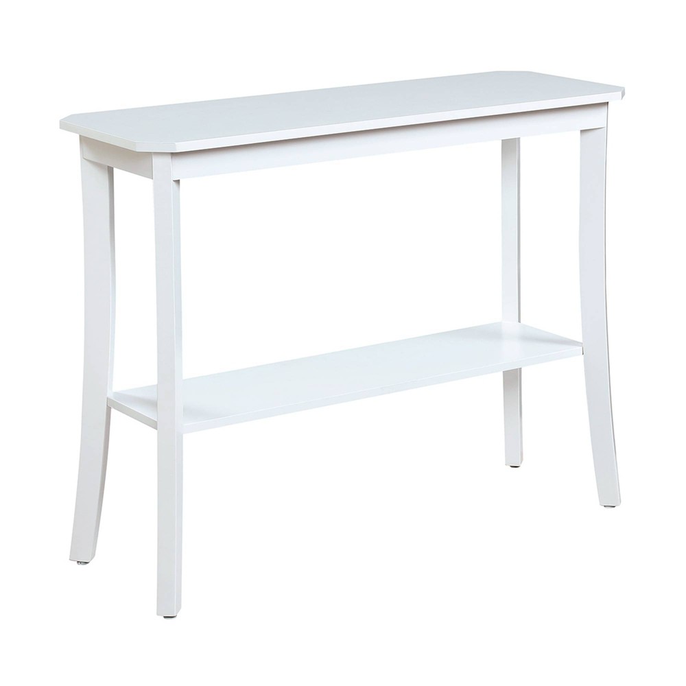 Designs2Go Baja Console Table White - Breighton Home: Sturdy Entryway Shelf, Modern Sofa Stand