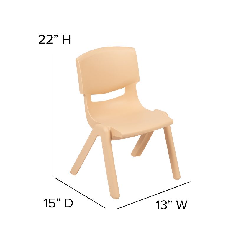 Flash Furniture 2 Pack Plastic Stackable School Chair with 12" Seat Height, 5 of 12