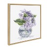 Kate and Laurel Sylvie Hydrangea Blossom Bud Framed Canvas by Patricia Shaw, 22x22, Natural - 2 of 4