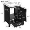 Kumasinova Bathroom Vanity,Storage Cabinet with Sink,1 Drawer,Soft-Close Doors with Built-in Shelves,Solid Wood Frame Vanity Cabinet for Bathrooms - 3 of 4