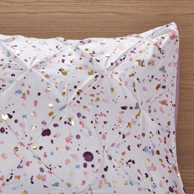 Nicole Metallic Printed and Pintucked Comforter Set - Intelligent Design, 5 of 16