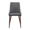 PAGED Dining Chairs Set of 2 Comfortable Dining Room Chairs with Wood Finish Iron Legs for Dining Room, Kitchen, Light Gray - 2 of 4