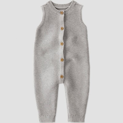 Image of Little Planet by Carter’s Organic Baby Jumpsuit - Gray Newborn