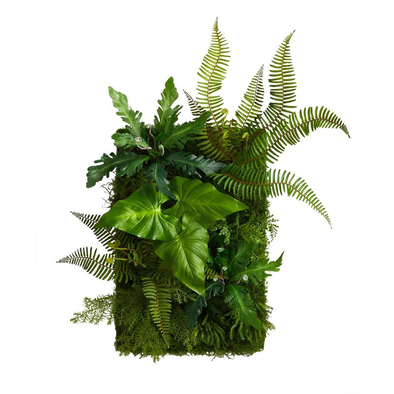Nearly Natural 24-in x 16-in Mixed Foliage Artificial Living Wall, 1 of 5