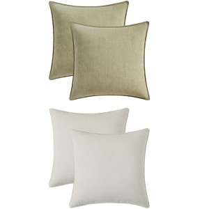 REGALWOVEN 4 Pcs Solid Chenille Soft Couch Throw Pillow Covers for Sofa Living Room Home Decor 18 x 18 Inch - 1 of 4