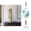Decorative Floor Vase Boho Glam Design Glass and Iron Tall Modern Accent for Home Office Living Room Bedroom Shelf Display - 3 of 4