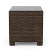 Covers & All Lakeside 20 in Sq Corner End Table w / Storage, Aspen Wicker & Glass Top - 2 of 4