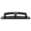 Swingline 12-Sheet SmartTouch Three-Hole Punch, 9/32" Holes, Black/Gray - 2 of 4
