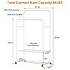 Racxily Garment Hanging Rack Clothing Hanging Rail Pillow Shoe Display Organizer Stand Rolling Wheel Clothes Organizer - 4 of 4