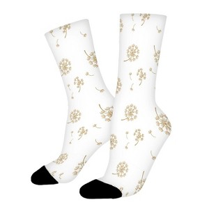 Dandelion Flower Women Printed Crew Socks Funny Funky Socks Soft Polyester Novelty Gifts for Artists Men - 1 of 1