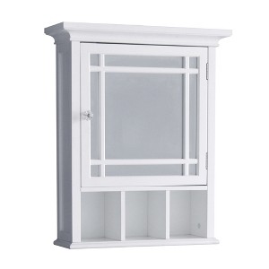 Teamson Home Neal Removable Medicine Cabinet with Mirrored Door, White - 1 of 4