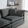 41.4" Deep Seat Chenille Armchair, Oversized Upholstered Reading Chair with Cushion for Living Room Bedroom-3irtyhousy - 2 of 4