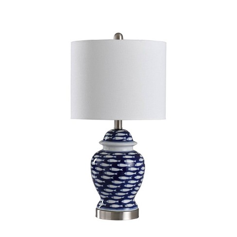 Fish Table Lamp Blue White Stylecraft, Target Blue And White Table Lamps