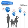 PartyWoo Balloons Metallic Blue Chrome 18 12 10 5 Inch 142 pcs - 2 of 4