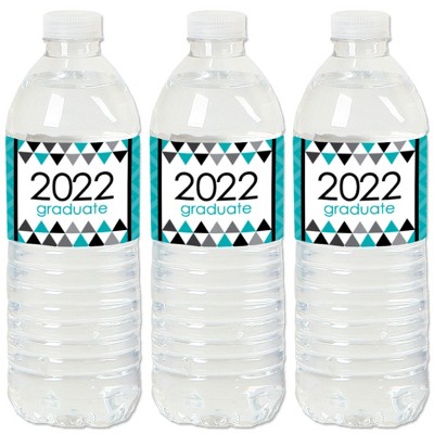 Big Dot of Happiness Teal Grad - Best is Yet to Come - 2022 Turquoise Graduation Party Water Bottle Sticker Labels - Set of 20