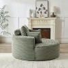 KTMBDW 55" Oversized Round Chair Lounge Chaise Indoor, Cloud Large Circle Chair, Fluffy Modern Sleeper Sofa Bed for Reading - 3 of 4