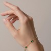 Anna-Kaci Women’s Faceted Gem Station Bracelet with Delicate Linked Chain and Modern Minimalist Detailing for a Refined Everyday Accent - Gold - 3 of 4