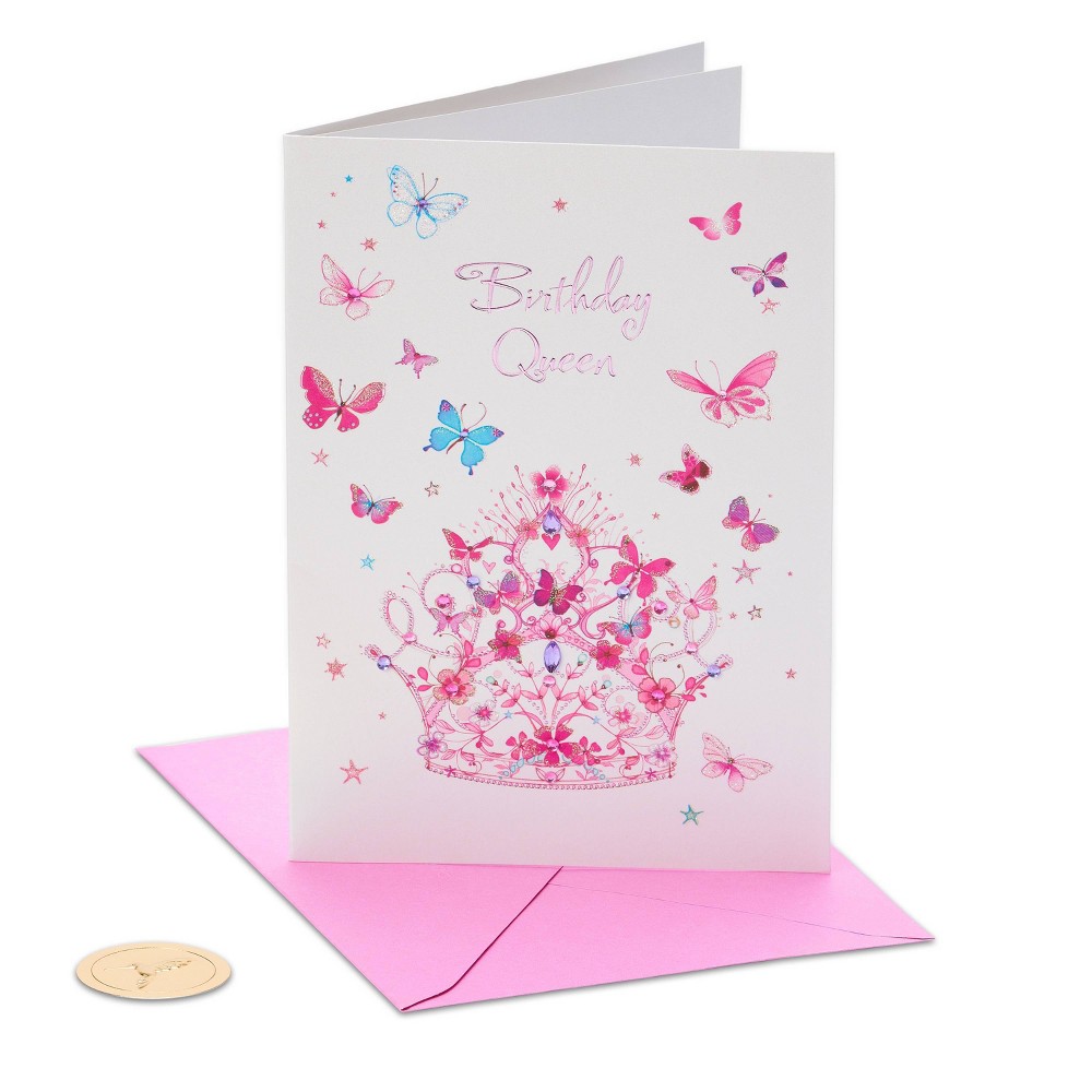 Photos - Envelope / Postcard Card Birthday Tiara with Butterflies - PAPYRUS