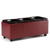 NicBex 41.7" Storage Bench Rectangle Ottoman with Storage Faux Leather Fabric Upholstered Bench for Bedroom, Entryway - 4 of 4