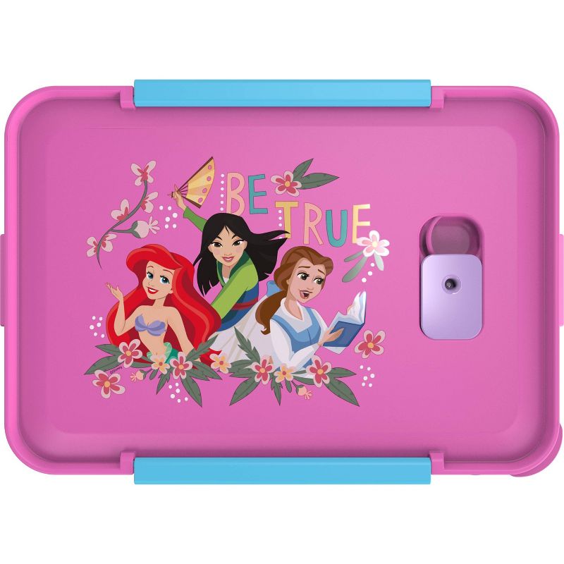 Disney Princess Plastic 3-Section Seal Food Storage Container - Zak Designs, 1 of 5
