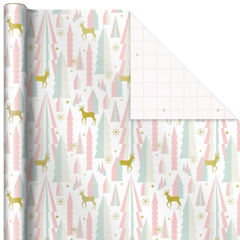Hallmark Pink Christmas Wrapping Paper, 4 of 8