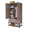Armoire Vintage Gray 2 Doors 2 Drawers - 3 of 4