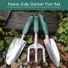 attop 3 Pack Gardening Tools Set Include Garden Shovel, Transplant Trowel and Hand Rake with Ergonomic Handle - 3 of 4