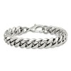 Black Bow Jewelry Men's 12mm Stainless Steel Polished Curb Chain Bracelet, 8.5 Inch - image 3 of 4