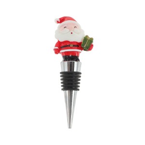 Unique Bargains Santa Claus Bottle Stopper Zinc Alloy Resin Silicone 1 Pc - 1 of 3