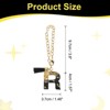 Unique Bargains Resin Lightweight Decorative Tassel Keychain Handle Charm Black with Gold Foil 1 Pc - 2 of 4