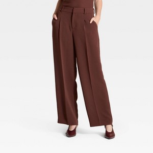 Women's Signature Crepe Essential Trouser - A New Day™ - 1 of 3