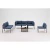 Cesicia 7-Piece Gray Patio Sofa Set with Coffee Table for Backyard, Porch & Poolside - 2 of 4