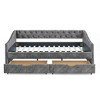 NicBex Twin Size Upholstered Tufted Daybed with 2 Drawers and Button Back for Bedroom,Living Room,Apartment - 4 of 4