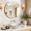 Round Wall Mirror, Circle Mirror Metal Frame for Bathroom, Vanity, Entryway, Bedroom, Living Room, Wall Mounted Modern Rustic Decor - 2 of 4
