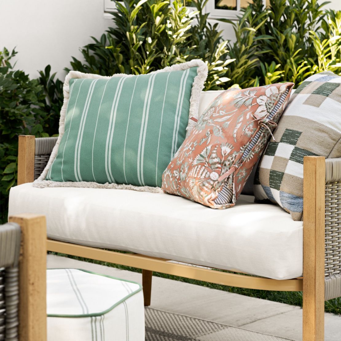 Variety of outdoor pillow prints